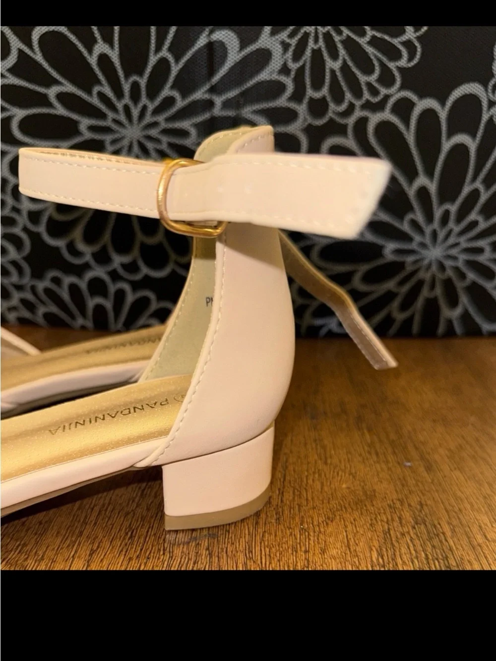 Girls Ankle-Strap Mules in Blush Pink